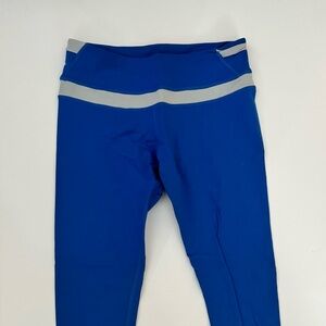 Blue Leggings with Gray Accents